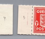 Dt. Besetzung Guernsey Michel Nummer 1 + 2 postfrisch Bogenrand