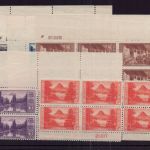 USA Michel Nummer 364 /373 , 6er Block Plattennummern postfrisch