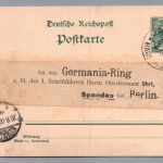 Marshall Inseln Ganzsache Michel Nr. P9 nach Berlin Spandau 1900