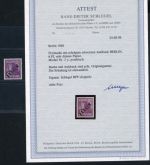Berlin Michel Nummer 2y - sehr dünnes Papier - postfrisch Attest