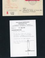 Schweiz Block Nummer 14 auf Sonderbeleg Lunaba 1951 , geprüft