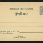 Württemberg Ganzsache P42I ungebraucht