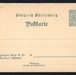 Württemberg Ganzsache P42I ungebraucht