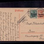 Dt. Post Belgien - Ganzsache + ZuFr Überwachung geprüft Lüttich 1917 n. Bonn