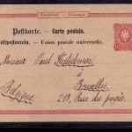 Dt. Reich Ganzsache P 14 b - Konstanz n. Brüssel Belgien 1888 - ungestempelt