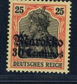 Deutsche Auslandspostämer Marokko Michel-Nr. 50IIb ungebraucht Falz