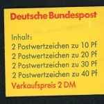 Bund Markenheftchen Nr. 20cII oZ postfrisch, Vorderseite war beschriftet