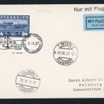 Österreich Luftpost + Schiffspost Franz Schubert 9.6.1937