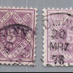 Württemberg Dienstmarken Michel Nummer 101a + 101b gestempelt