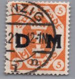 Danzig Dienstmarken Michel Nr. 1 gestempelt geprüft