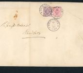 Württemberg Ganzsache Großformat Umschlag mit Zusatzfrankatur Weinsberg 1883