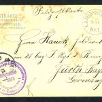 Dt. Kolonien Südwestafrika Ansichtskarte l. Station im Wehsand Feldpost n. Fürth