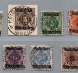 Württemberg Dienstmarken Michel Nr. 134 - 141 gestempelt
