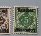 Württemberg Dienstmarken Michel Nr. 134 - 137 postfrisch