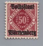 Württemberg Dienstmarken Michel Nr. 143 postfrisch