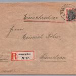 Dt. Reich EF Germania 30 - Einschreiben Biberach nach Künzelsau 1908 - geprüft