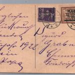 Memel Postkarte MiFr nach Chemnitz 1922