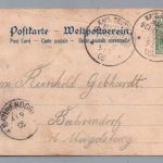 Ansichtkarte An Bord des Dampfers Schiffspost 1905 nach Bahrendorf