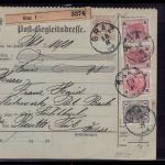 Österreich Mehrfachfrankatur Post Begleitadresse Graz nach Bach Lechthale 1905