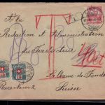 Nachgebühr Brief Ungarn - Lippa nach Chaux de Fonds Schweiz 1911