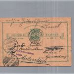 Portugal Ganzsache Kolonie Mocambique nach Heitersheim 1900