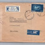 Zensur Luftpost Brief Israel 1955 - Einschreiben Haifa nach Villingen