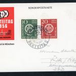 Erinnerungskarte SPD Parteitag München 1956