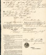 Preussen Post Behändigungsschein von Wissen 1865 , mit 17a als Paar