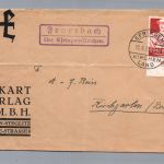 Deutsches Reich Einzelfrankatur Michel Nr. 561 Feuerbach über Efringen Krchen