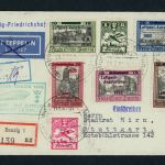 Zeppelin Brief - Rundfahrt ab Danzig nach Stuttgart , Luftpostausstellung 1932