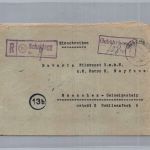 Alliierte Besetzung Einschreiben Scheidegg - Gebühr bezahlt 1947