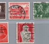 Berlin Michel Nummer 115 - 119 gestempelt