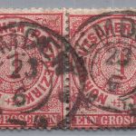Norddeutscher Bund Michel-Nr. 16 2er-Block gestempelt