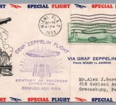 Graf Zeppelin Special Flight USA - Exposition 1933 - Miami nach Greensburg