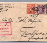 DR Brief Infla Dienst - Zwangsversteigerung - Usingen nach Frankfurt Main 1923