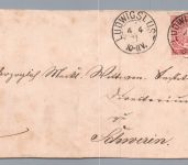 Norddeutscher Bund Brief Ludwigslust nach Schwerin 1871