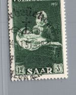 Saarland Michel Nummer 309 gestempelt + geprüft