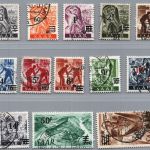 Saarland Michel Nummer 226 ZII - 238 ZII gestempelt