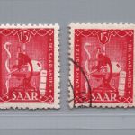 Saarland Michel Nummer 260 + 261 postfrisch + gestempelt