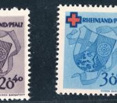 All. Besetzung Franz. Zone Rheinland Pfalz Mi.Nr. 42A - 45A postfrisch