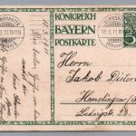 Ganzsache Bayern 1911 gelaufen Ludwigshafen nach Hemelingen