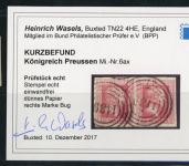 Preußen Michel Nummer 6ax Paar gestempelt , Befund