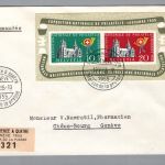 Schweiz Block Nummer 15 Einzelfrankatur Genf 1955