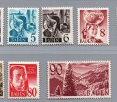 Franz. Zone Baden Michel Nummer 28 - 37 postfrisch