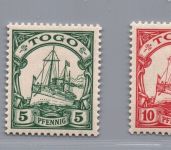 Dt. Kolonien Togo Michel Nummer 7 + 8 + 9 postfrisch