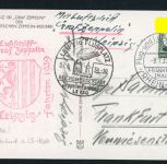 LZ 130 Graf Zeppelin Leipzig 1939 von Kapitän Sam geschrieben, Stempel rotlila!