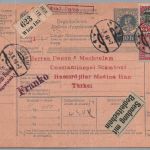 Österreich MiFr Paketkarte Wien nach Konstantinopel 1916