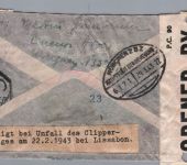 Flug Unfall Brief Argentinien über Lissabon - Einschreiben nach München 1943