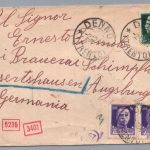 Italien Zensur Brief nach Augsburg 1941