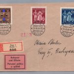 Böhmen und Mähren Satz Brief MiNr 133 bis 135 - Einschreiben Prag 1944 + FDC